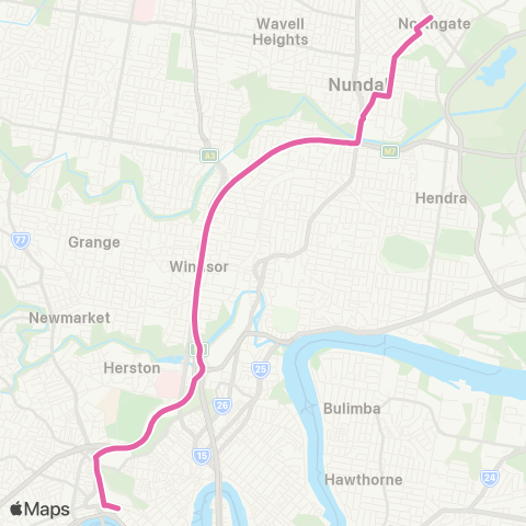 TransLink City - Northern Corridor (Express) map