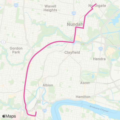 TransLink City - Northern Corridor (Express) map