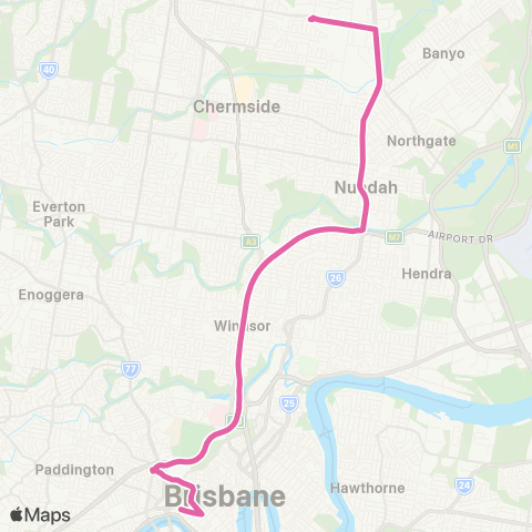 TransLink City - Northern Corridor (Express) map