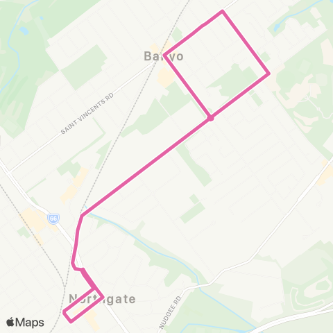 TransLink Northgate - Banyo loop map