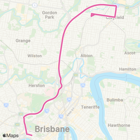 TransLink City - Northern Corridor (Express) map