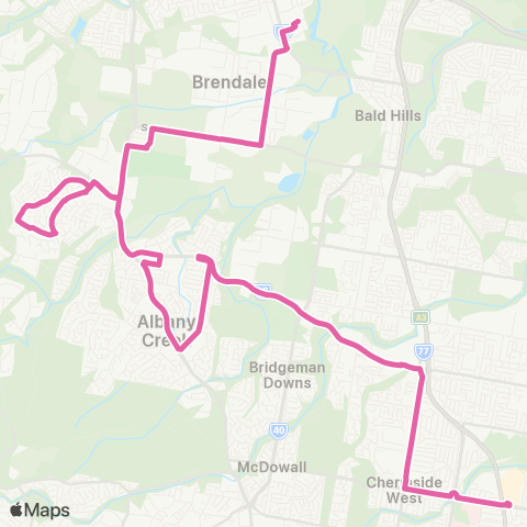 TransLink Strathpine - Chermside map