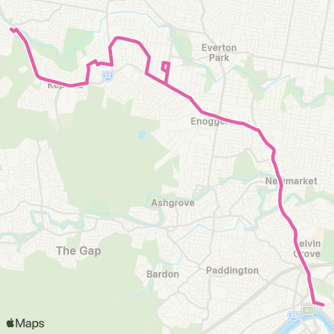 TransLink Ferny Grove Line - Limited Stops map