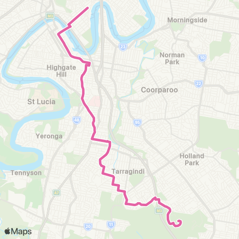 TransLink Griffith Uni Mt Gravatt - City map