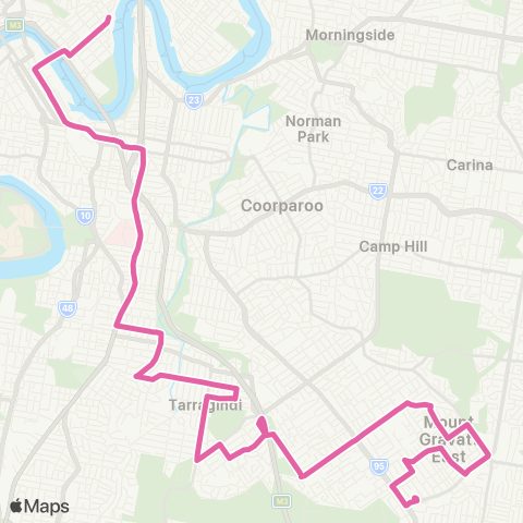 TransLink Mt Gravatt Central - City map