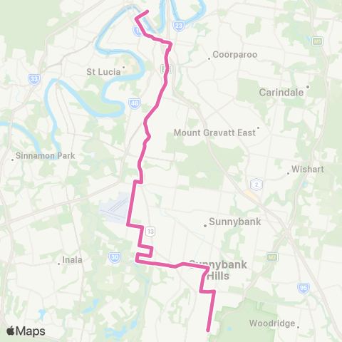 TransLink Calamvale - City via Acacia Ridge Exp map