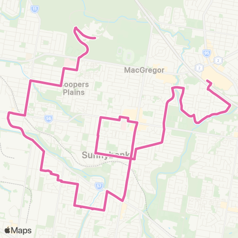 TransLink Griffith University - Garden City map