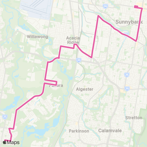 TransLink Heathwood - Sunnybank Plaza map