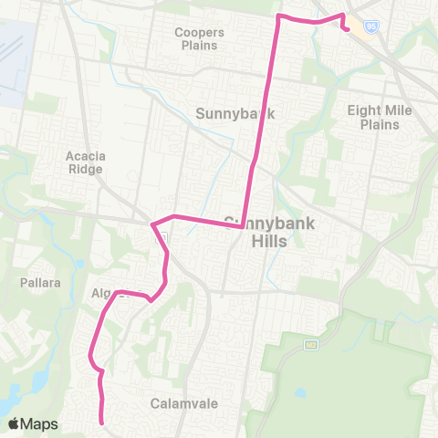 TransLink Parkinson / Algester - Garden City map