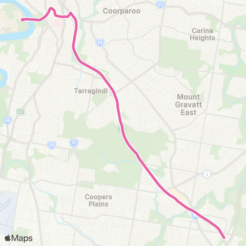 TransLink Eight Mile Plains - UQ Lakes map