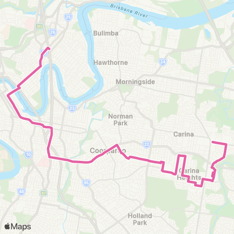 TransLink Carindale - City / Valley map