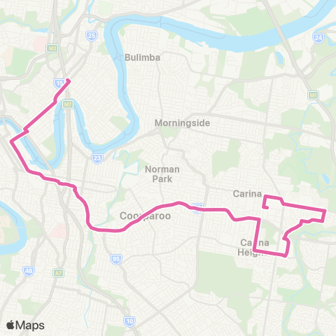 TransLink Carindale - City / Valley map