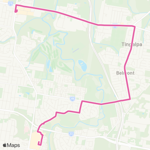 TransLink Cannon Hill - Carindale Express map