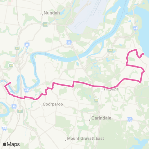 TransLink Wynnum - City Express map