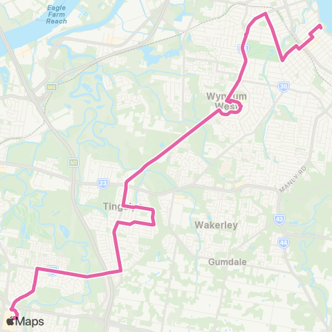 TransLink Wynnum - Carindale map