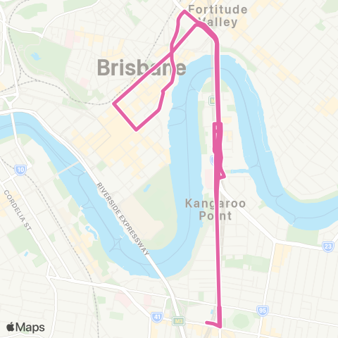 TransLink Woolloongabba - City Loop map