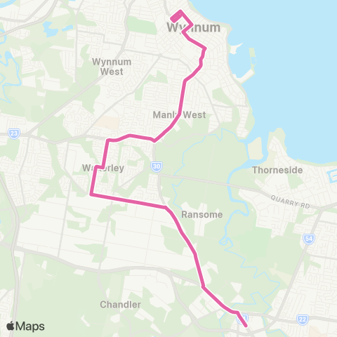 TransLink Capalaba - Wynnum map