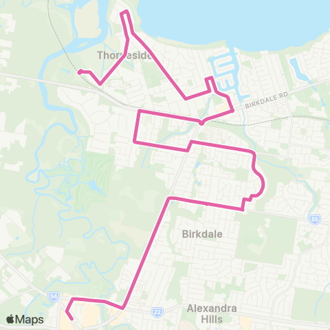 TransLink Capalaba - Thorneside map