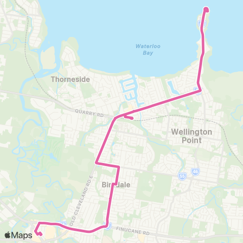 TransLink Capalaba - Wellington Point map