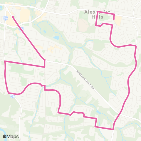 TransLink Capalaba - Alexandra Hills via Maridale Pk map