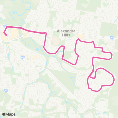 TransLink Capalaba - Alexandra Hills (Loop) map