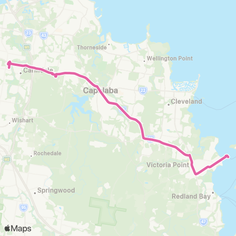 TransLink Victoria Point Jetty - Carindale map