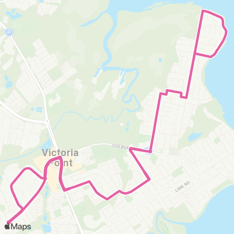 TransLink Victoria Point - Point Halloran (Loop) map