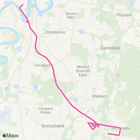 TransLink Rochedale - Brisbane City map