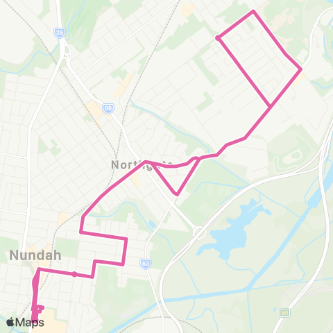 TransLink Northgate East - Toombul Loop map