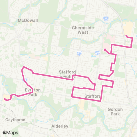 TransLink Mitchelton - Chermside map