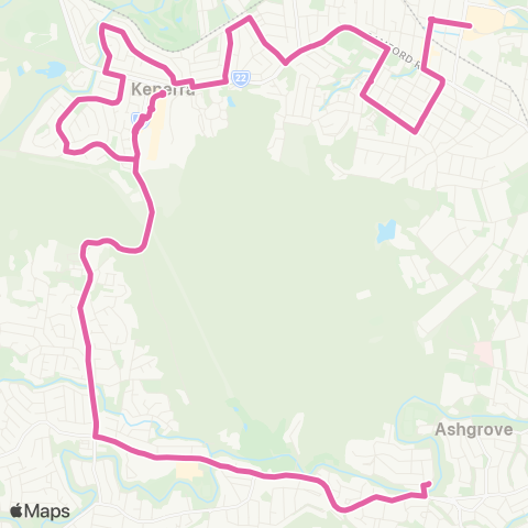 TransLink Ashgrove - Brookside map