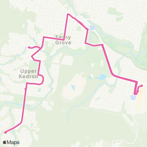 TransLink Great Western SC - Upper Kedron via Ferny Grove map