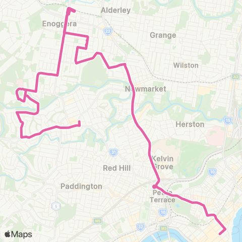 TransLink Ashgrove - City map