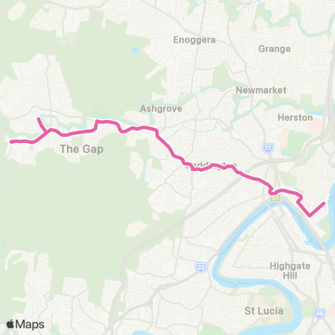 TransLink The Gap - City Rocket via Payne Road map