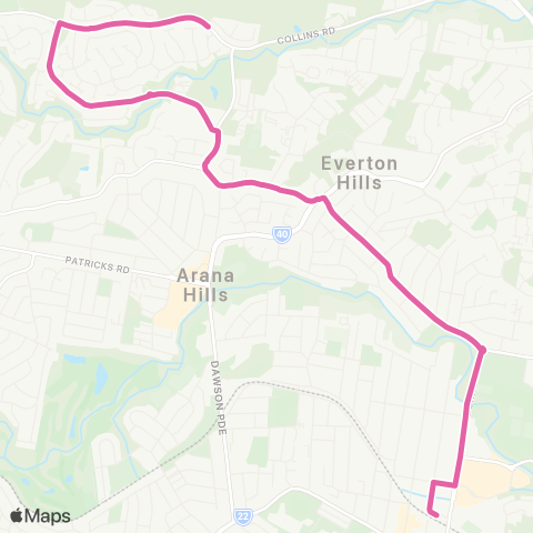 TransLink Mitchelton - Arana Hills map