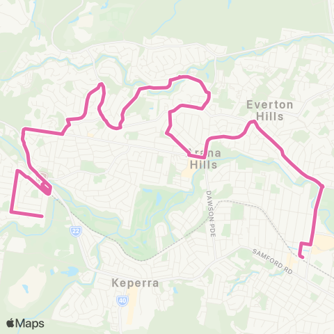 TransLink Ferny Grove - Mitchelton map