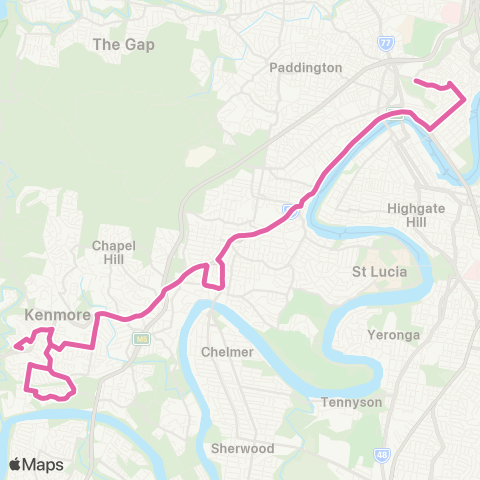 TransLink Kenmore South - City map