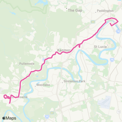 TransLink Moggill - City Express map