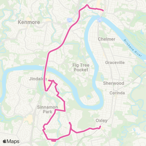 TransLink Oxley - Indooroopilly map