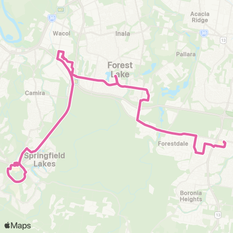 TransLink Browns Plains - Orion Springfield Central map