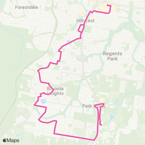 TransLink Greenbank - Browns Plains via Boronia Hts map