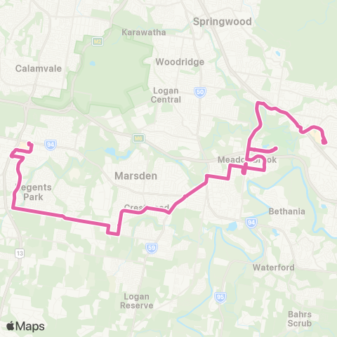 TransLink Browns Plains - Loganholme map