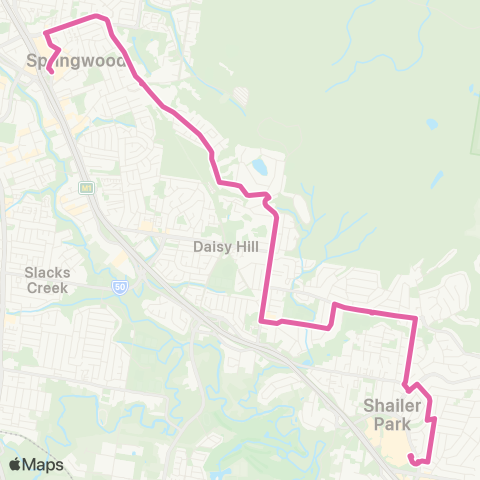 TransLink Loganholme - Springwood map