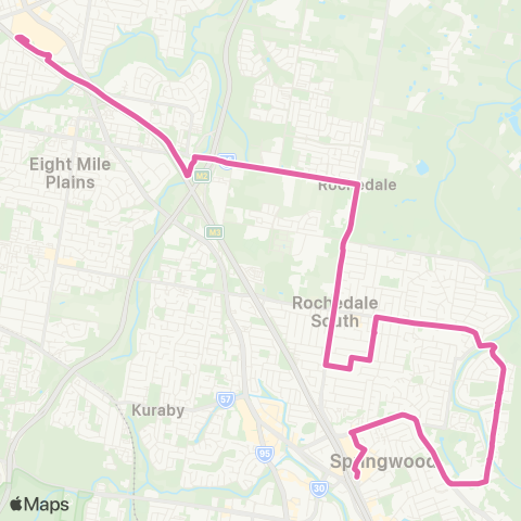 TransLink Springwood - Garden City map