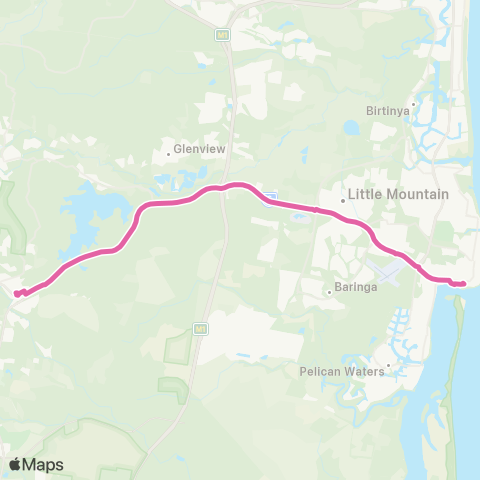 TransLink Caloundra - Landsborough map