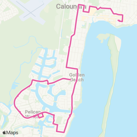 TransLink Pelican Waters - Caloundra map