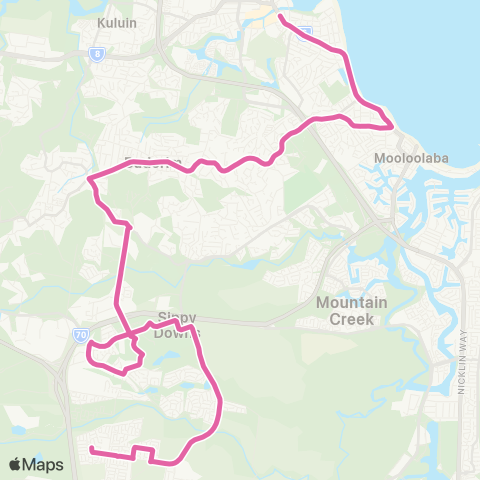 TransLink Maroochydore - Univ via Alexandra Headland map