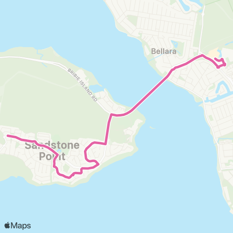 TransLink Sandstone Point - Bribie Island Pk 'n' ride map