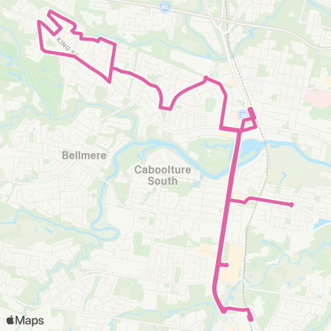 TransLink Morayfield - West Caboolture (Loop) map