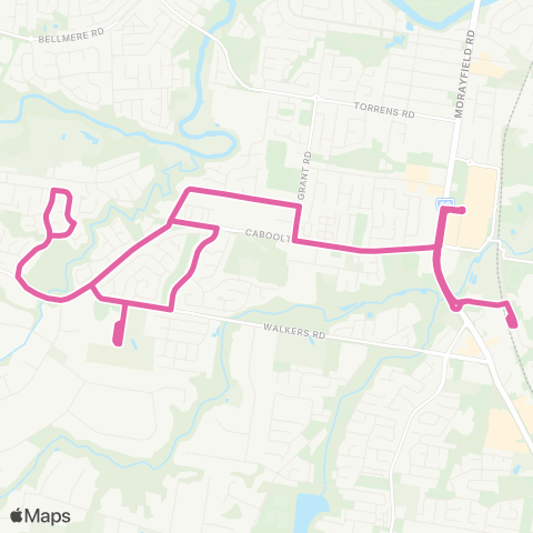 TransLink Morayfield - Upper Caboolture (Loop) map